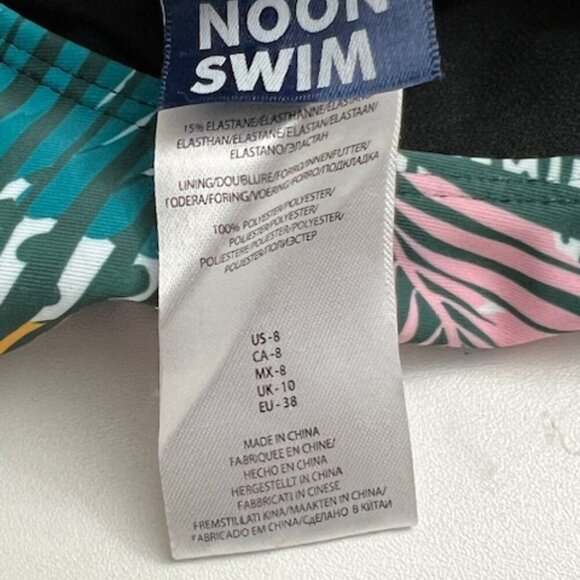 Noon Swim Tropical Padded Tankini Swim Top Racerback Size 8 - Picture 8 of 8